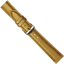 Condor guld belagt læderrem med ruskinds bagside, i bredder fra 16-24 mm, 195 mm lang og med stål spænde i guld eller sølv farve